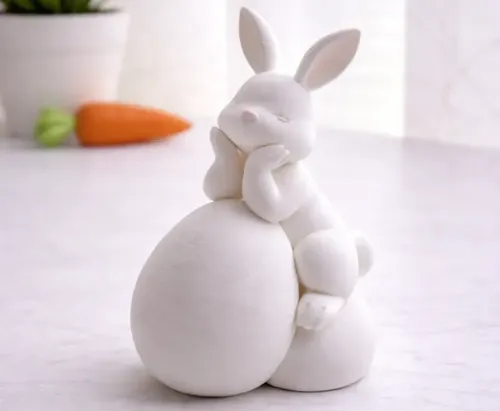 Figura Decorativa De Conejito En Huevo - Foto 4