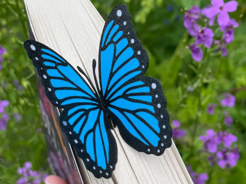 Marcapáginas- Mariposa Morpho Azul