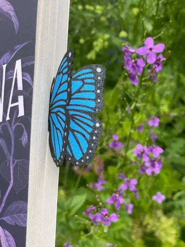 Marcapáginas- Mariposa Morpho Azul - Foto 3