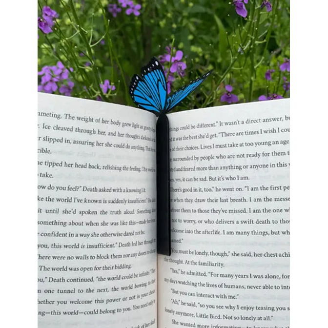 Marcapáginas- Mariposa Morpho Azul 4