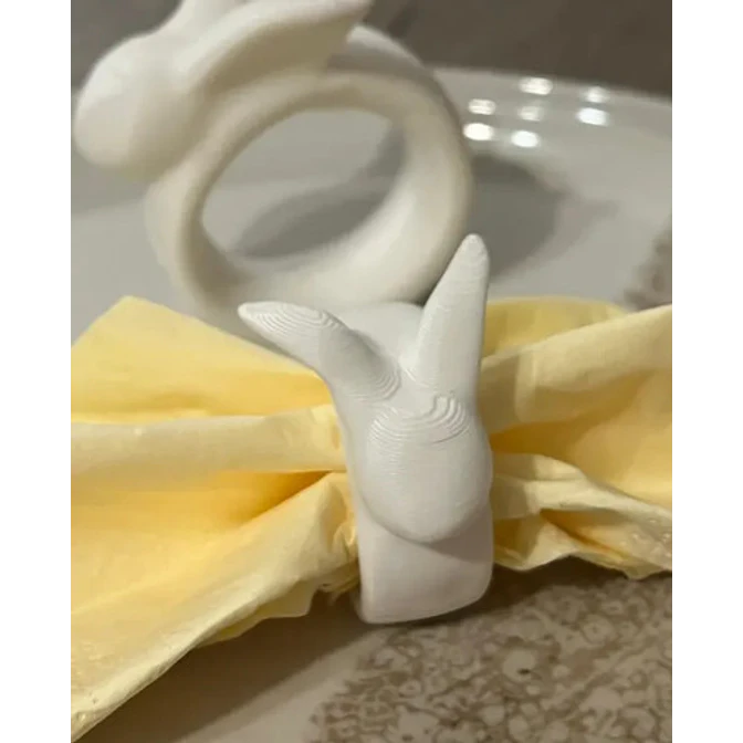 Anillo De Servilleta De Conejo De Pascua 3