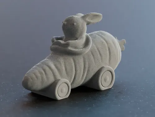 Figura Decorativa De Conejo Lindo En Carro De  Zanahoria - Foto 4