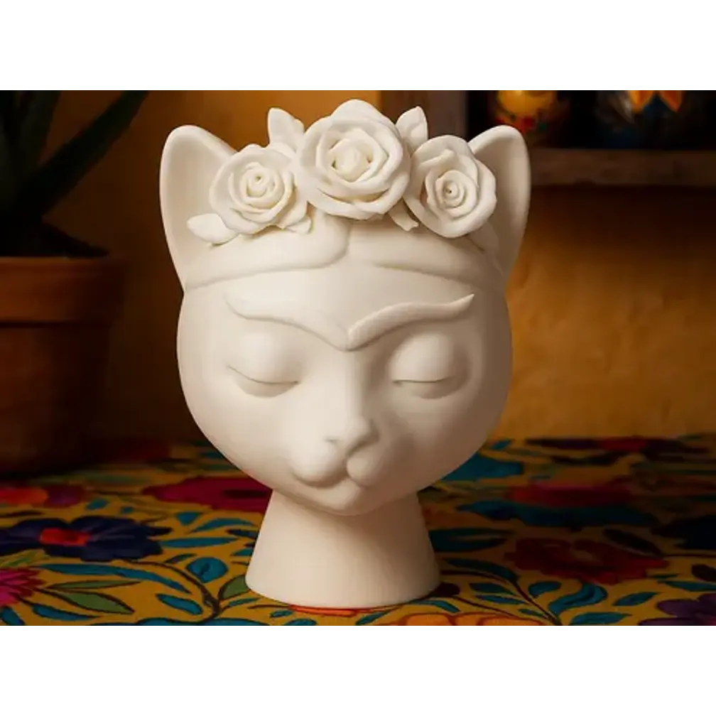 Escultura Frida Khalo De Gato 1