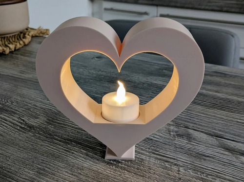 Figura Decorativa Portavela De Té En Forma De Corazón