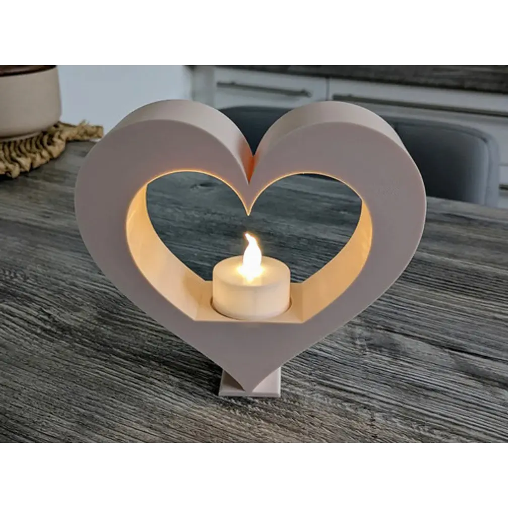 Figura Decorativa Portavela De Té En Forma De Corazón 1