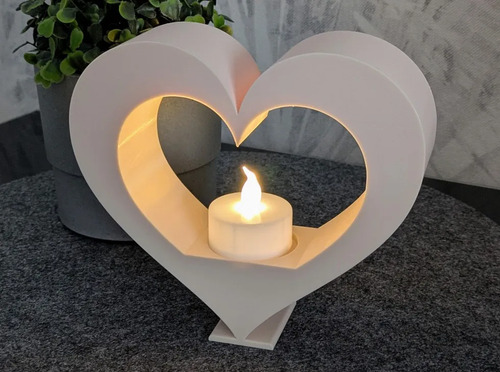 Figura Decorativa Portavela De Té En Forma De Corazón - Foto 3