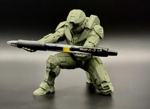 Figura Decorativa Soporte Para Bolígrafos De Halo Master Chi