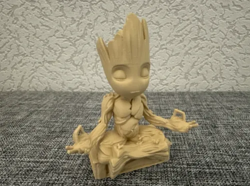 Escultura- Baby Groot Meditando - Foto 2