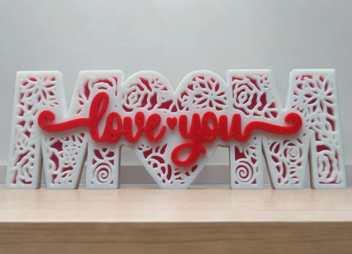 Figura Decorativa Letrero Del Día De La Madre: Amor