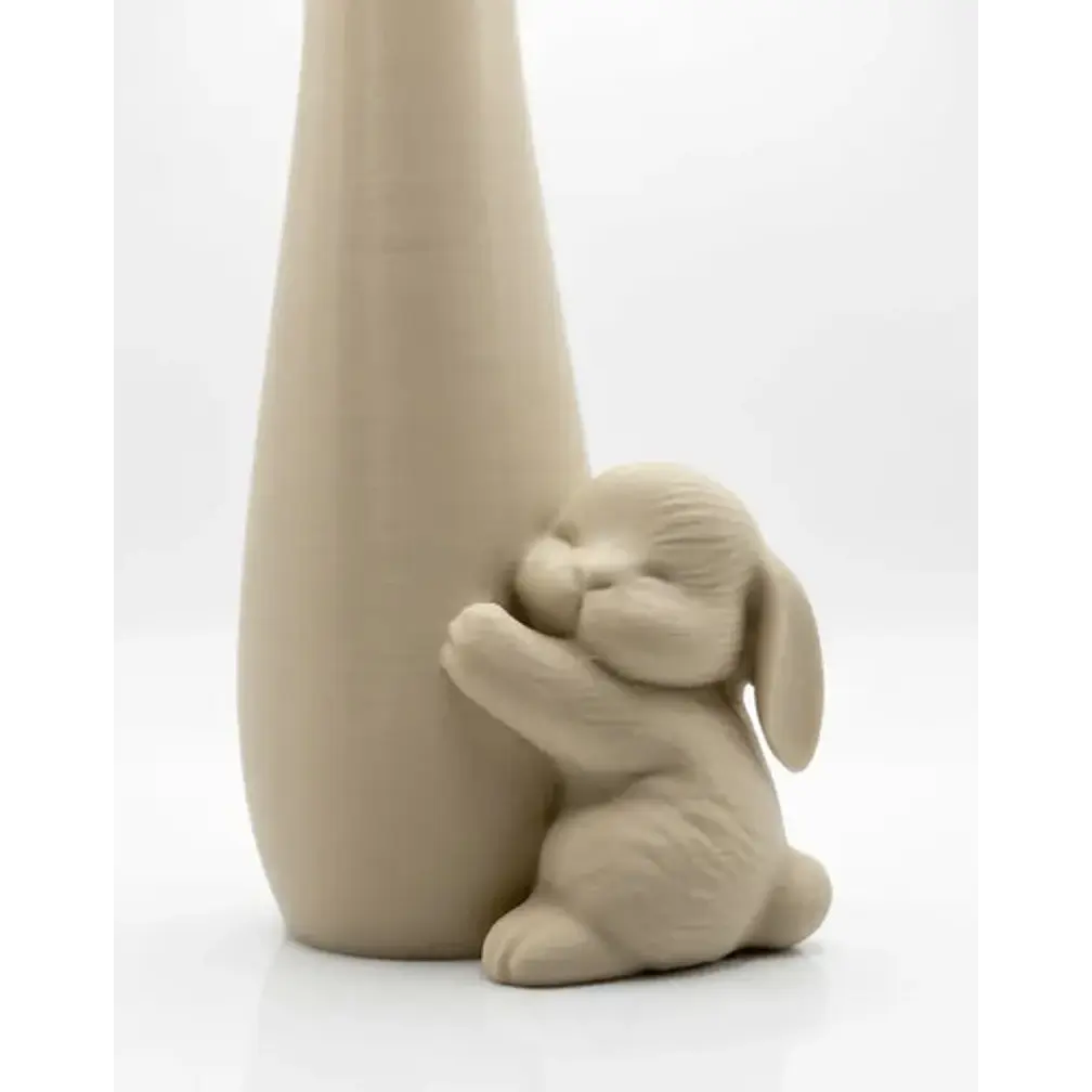Jarrón De Pascua Con Conejo Abrazando 3