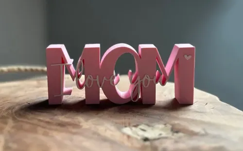 Figura Decorativa Letras Mom I Love You - Foto 2