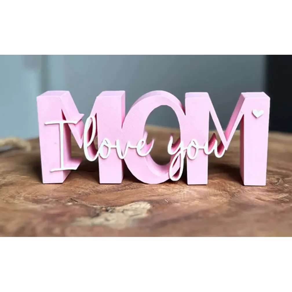 Figura Decorativa Letras Mom I Love You 3