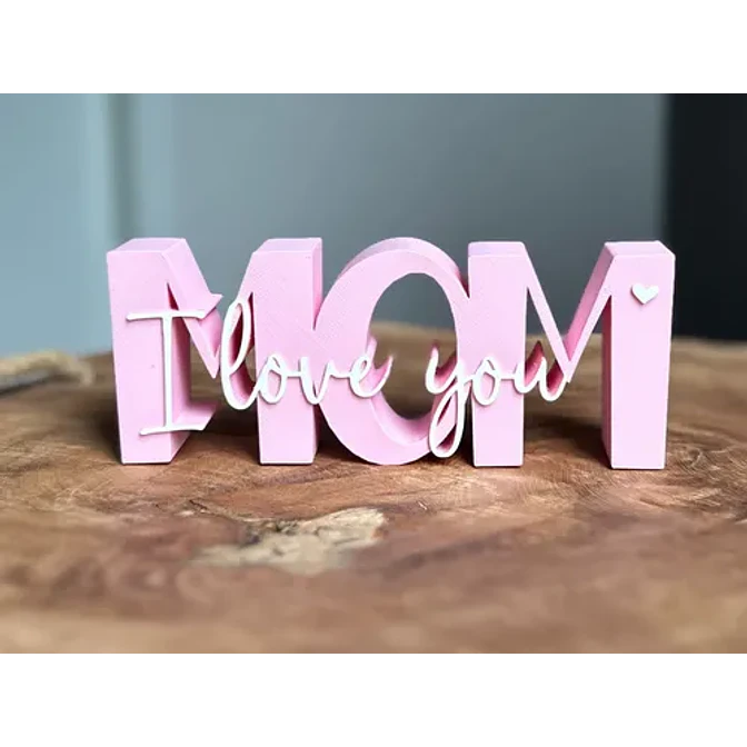 Figura Decorativa Letras Mom I Love You 4