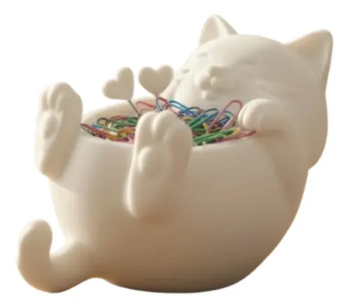 Escultura Cuenco Felino Decorativo