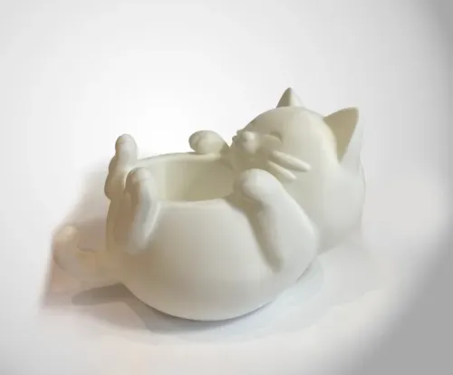 Escultura Cuenco Felino Decorativo - Foto 3