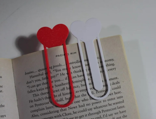 Marcapáginas En Forma De Corazón (pack 2 Un)