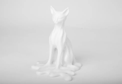 Escultura Gato Surrealista Derritiéndose - Foto 2