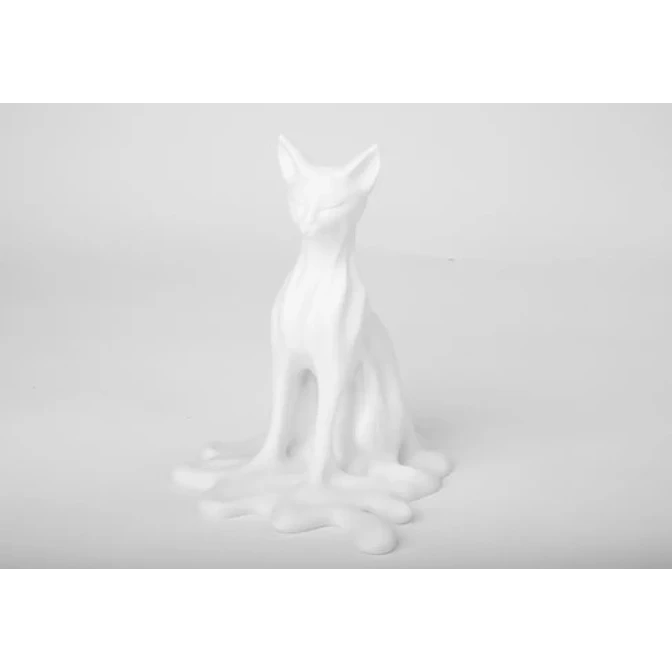 Escultura Gato Surrealista Derritiéndose 2