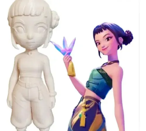 Figura De Zoey Estilo Chibi Kpop Demon Hunters - Foto 2