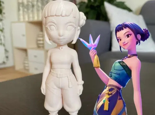 Figura De Zoey Estilo Chibi Kpop Demon Hunters - Foto 3