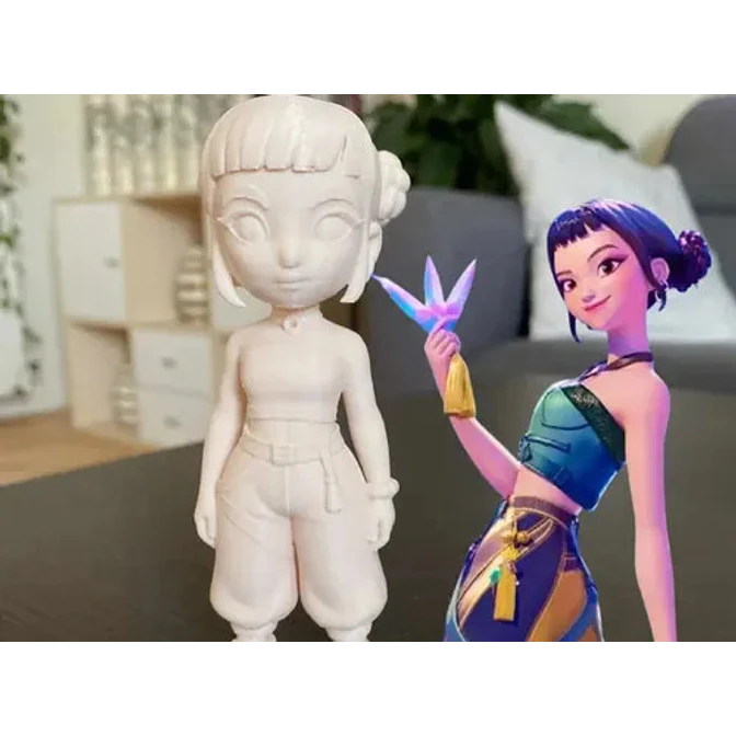 Figura De Zoey Estilo Chibi Kpop Demon Hunters 3