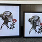 Decoración De Pared Mujer Y Rosa - Miniatura 3