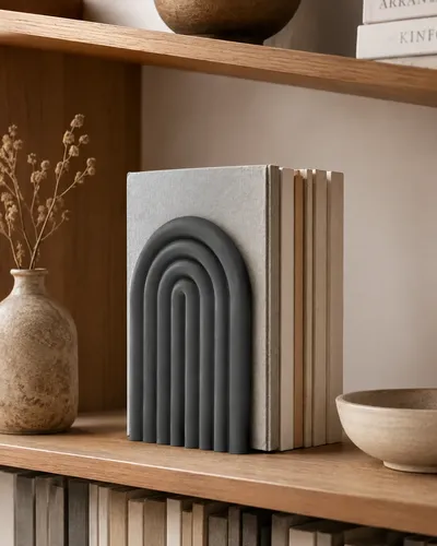 Figura Decorativa De Sujeta Libros De Arco Moderno - Foto 5