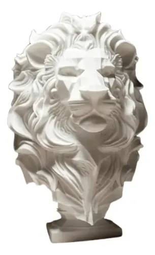 Elegante Escultura De León - Figura Decorativa