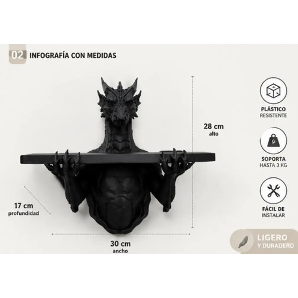 Estantería De Pared- Dragón Guardián 3