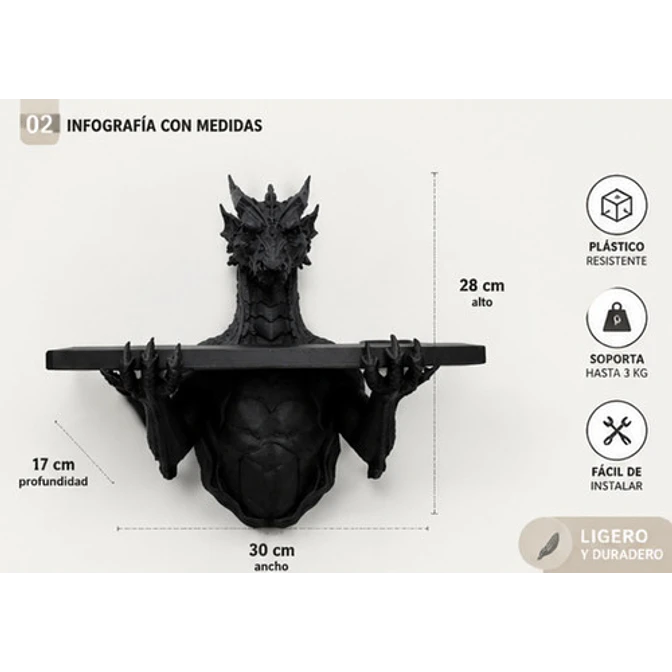 Estantería De Pared- Dragón Guardián 3