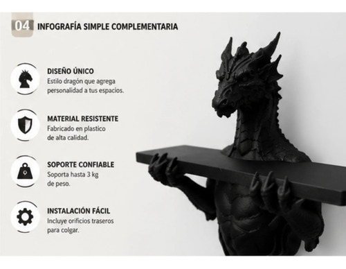 Estantería De Pared- Dragón Guardián - Foto 5