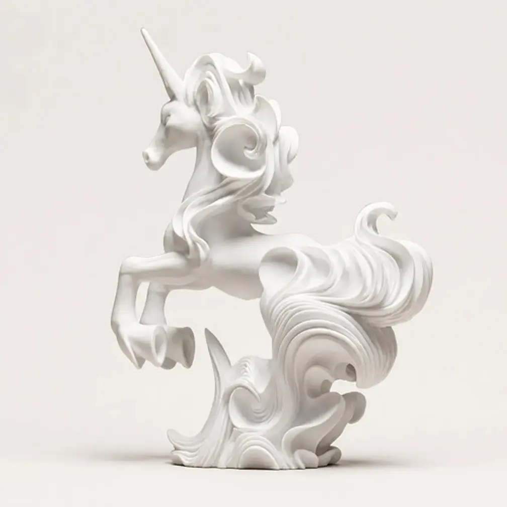 Escultura Elegante De Unicornio - Figura Decorativa 1