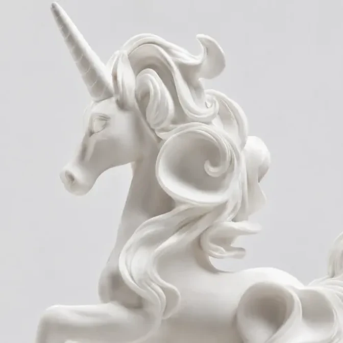 Escultura Elegante De Unicornio - Figura Decorativa 2