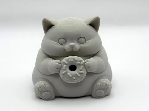 Escultura Decorativa- Gato Gordito Donut
