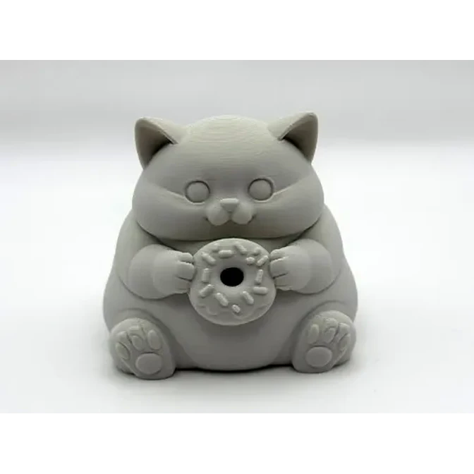 Escultura Decorativa- Gato Gordito Donut 1