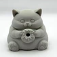 Escultura Decorativa- Gato Gordito Donut - Miniatura 1