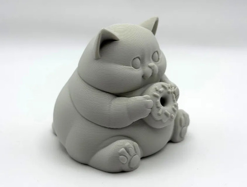 Escultura Decorativa- Gato Gordito Donut - Foto 2