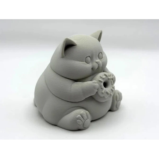 Escultura Decorativa- Gato Gordito Donut 2