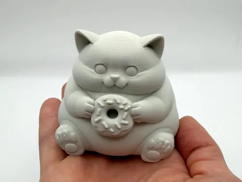 Escultura Decorativa- Gato Gordito Donut - Foto 3