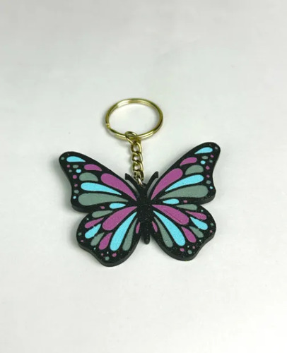 Llavero De Mariposa Multicolor