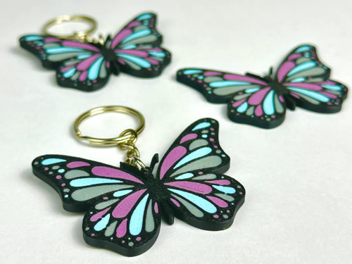 Llavero De Mariposa Multicolor - Foto 2