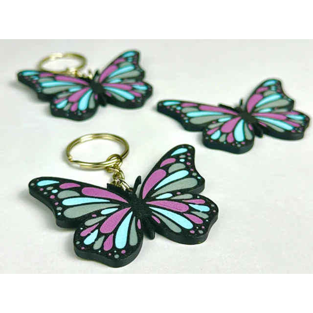 Llavero De Mariposa Multicolor