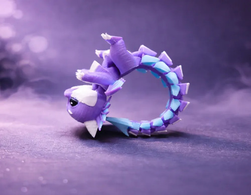 Llavero De Dragón Flexible (pack De 2) - Foto 3