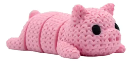 Llavero Cerdito Tejido Articulado