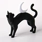 Escultura Decorativa- Gato Sobre Luna - Miniatura 1