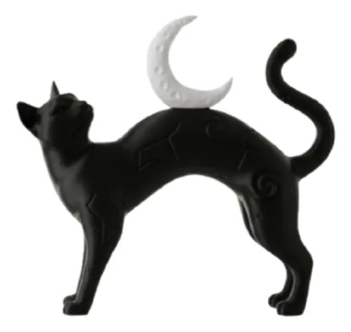 Escultura Decorativa- Gato Sobre Luna - Foto 2