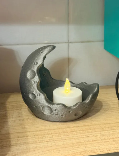 Portavelas Led Forma Lunar - Foto 3