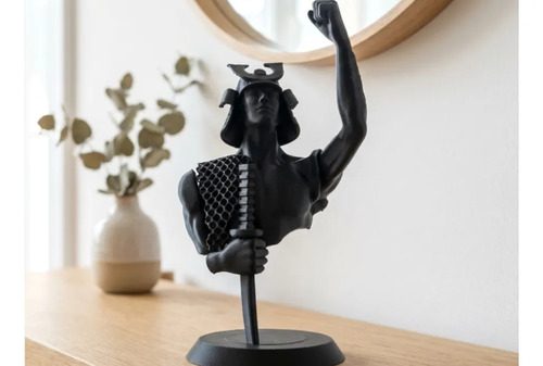 Escultura- Busto De Samurái - Foto 2