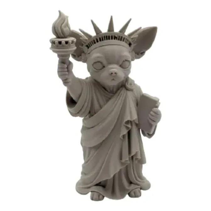 Escultura Decorativa- Chihuahua De La Libertad 1