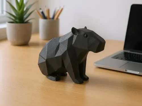 Figura Decorativa Capibara Negro - Foto 2